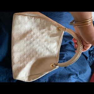 Louis Vuitton white hobo bag